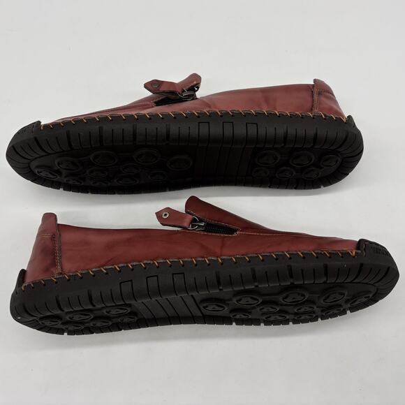 Fashion shoes Mens EUR 48 US 15 Caoutchouc Soles Hand Stiched Brown Leather Zip - Picture 3 of 10